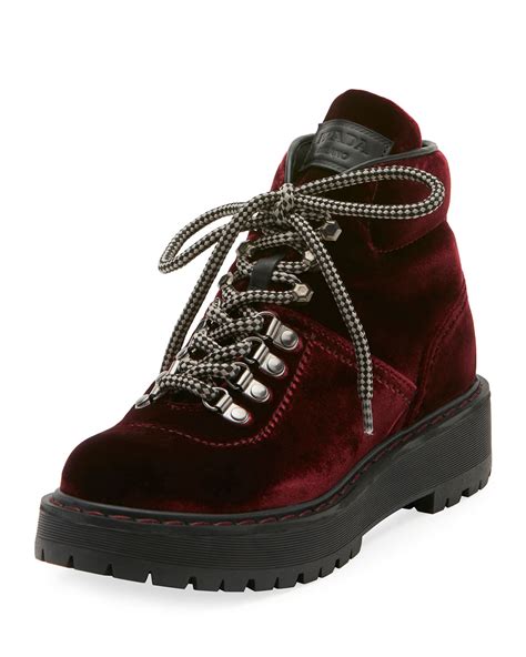 prada velvet combat boots|prada chelsea boots women's.